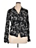 Sandro Print Black Long Sleeve Blouse Size XL (4) - photo 1