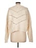 Unsubscribed 100% Cotton Chevron-herringbone Ivory Pullover Sweater Size L - photo 2