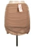 Shein 100% Polyamide Solid Tan Casual Skirt Size L - photo 2