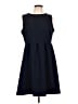Daisy Fuentes Solid Blue Casual Dress Size L - photo 1