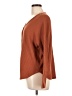 Studio Ko Brown Long Sleeve Blouse Size L - photo 5