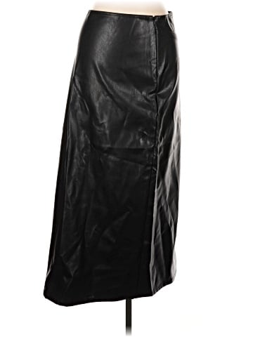Blush Faux Leather Skirt (view 1)