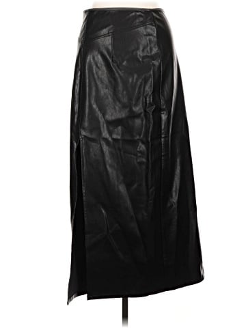 Blush Faux Leather Skirt (view 2)