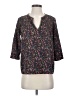 Aqua 100% Polyester Tweed Black 3/4 Sleeve Blouse Size S - photo 1