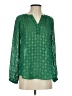 J.Crew Green Long Sleeve Silk Top Size 2 - photo 1