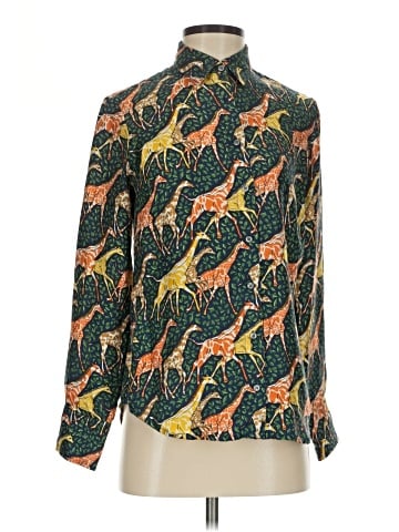 J.Crew Collection Long Sleeve Silk Top (view 1)