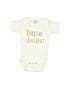 Laughing Giraffe 100% Polyester Ivory Short Sleeve Onesie Size 3-6 mo - photo 1