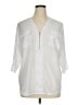 Boutique + 100% Polyester White 3/4 Sleeve Blouse Size 1X Plus - photo 1