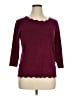 Cable & Gauge Burgundy Pullover Sweater Size 1X - photo 1
