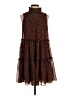Taylor Polka Dots Brown Casual Dress Size XS - photo 1