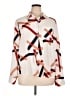 Lulus 100% Polyester Color Block Ivory Long Sleeve Blouse Size XL - photo 1