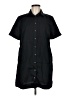 Old Navy 100% Cotton Black Short Sleeve Button-Down Shirt Size M (petite) - photo 1