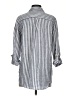 Ellen Tracy 100% Linen Stripes Blue 3/4 Sleeve Button-Down Shirt Size S - photo 2