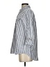 Ellen Tracy 100% Linen Stripes Blue 3/4 Sleeve Button-Down Shirt Size S - photo 5