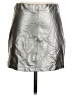 Francesca's Metallic Silver Faux Leather Skirt Size XS - photo 1