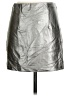 Francesca's Metallic Silver Faux Leather Skirt Size XS - photo 2