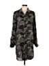 Sanctuary Camo Green 3/4 Sleeve Blouse Size L - photo 1