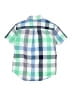 Crewcuts 100% Cotton Checkered-gingham Green Short Sleeve Button-Down Shirt Size 8 - photo 2