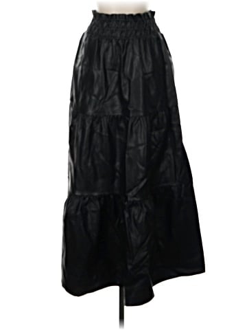 By Anthropologie Faux Leather Skirt (view 1)