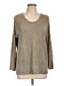 Nic + Zoe Metallic Silver Pullover Sweater Size L - photo 1
