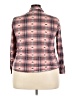 Passport 100% Polyester Plaid Pink Long Sleeve Blouse Size 3X - photo 2