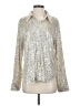 Sanctuary Metallic Silver Long Sleeve Blouse Size S - photo 1