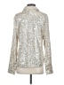 Sanctuary Metallic Silver Long Sleeve Blouse Size S - photo 2
