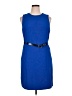 MICHAEL Michael Kors Solid Blue Casual Dress Size 16 - photo 1