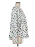Ann Taylor 100% Polyester Floral Ivory Long Sleeve Blouse Size M - photo 4