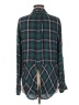 Krazy Kat 100% Viscose Plaid Green Long Sleeve Blouse Size M - photo 2