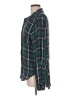 Krazy Kat 100% Viscose Plaid Green Long Sleeve Blouse Size M - photo 5