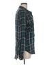 Krazy Kat 100% Viscose Plaid Green Long Sleeve Blouse Size M - photo 4