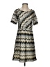 Pixley 100% Polyester Chevron-herringbone Gray Casual Dress Size S - photo 1
