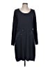 Yest Solid Black Casual Dress Size L - photo 1
