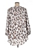 Cato 100% Polyester Animal Print Ivory 3/4 Sleeve Blouse Size XL - photo 2