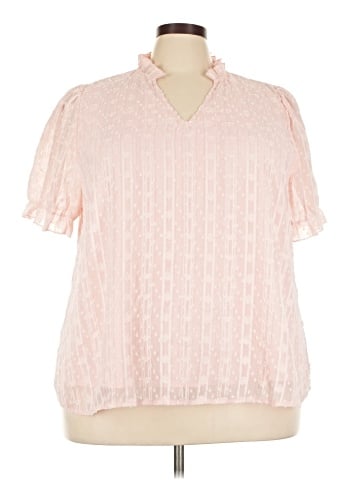 Shein Curve Short Sleeve Blouse (view 1)