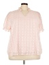 Shein Curve 100% Polyester Pink Short Sleeve Blouse Size 22 Plus (5) - photo 1