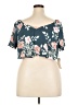 Leith 100% Polyester Teal Short Sleeve Top Size XXL - photo 2