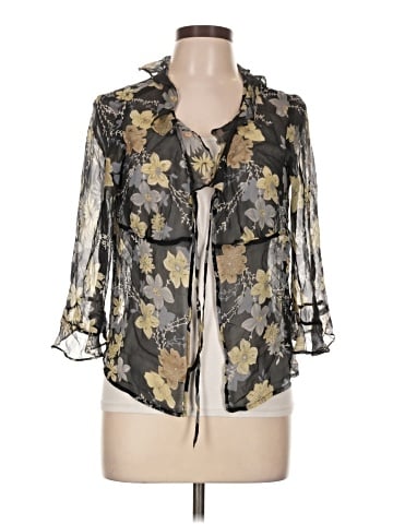New York City Design Co. 3/4 Sleeve Silk Top (view 1)