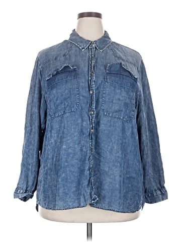 Jane and Delancey 3/4 Sleeve Button-Down Shirt (view 1)