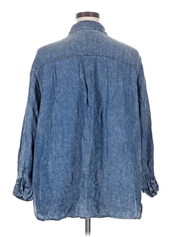 Jane and Delancey 3/4 Sleeve Button-Down Shirt (view 2)