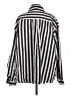 Kittenish Stripes Silver Long Sleeve Button-Down Shirt Size XS - photo 2