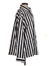 Kittenish Stripes Silver Long Sleeve Button-Down Shirt Size XS - photo 4