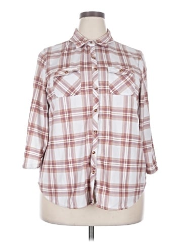 Eden & Olivia 3/4 Sleeve Button-Down Shirt (view 1)