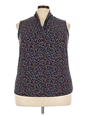 Anne Klein Sleeveless Button-Down Shirt (view 1)