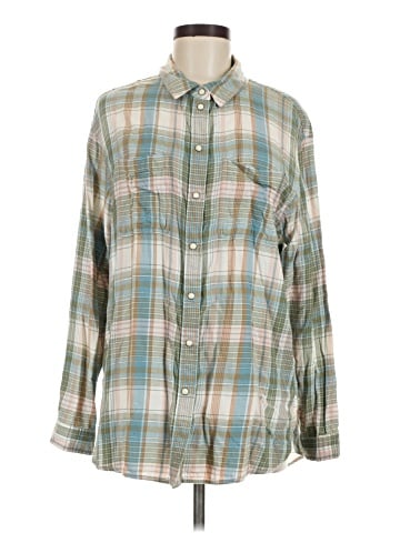 American Eagle Outfitters Long Sleeve Button-Down Shirt (view 1)