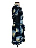 BCBGMAXAZRIA Graphic Blue Casual Dress Size S - photo 4
