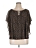 Cato 100% Polyester Brown Short Sleeve Blouse Size XL - photo 1