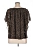 Cato 100% Polyester Brown Short Sleeve Blouse Size XL - photo 2