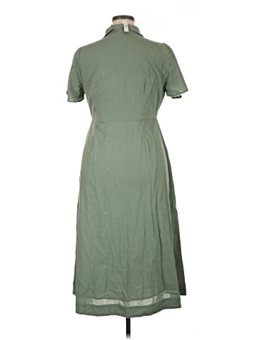 Madewell Crinkle Cotton Button-Front Midi Dress (view 2)